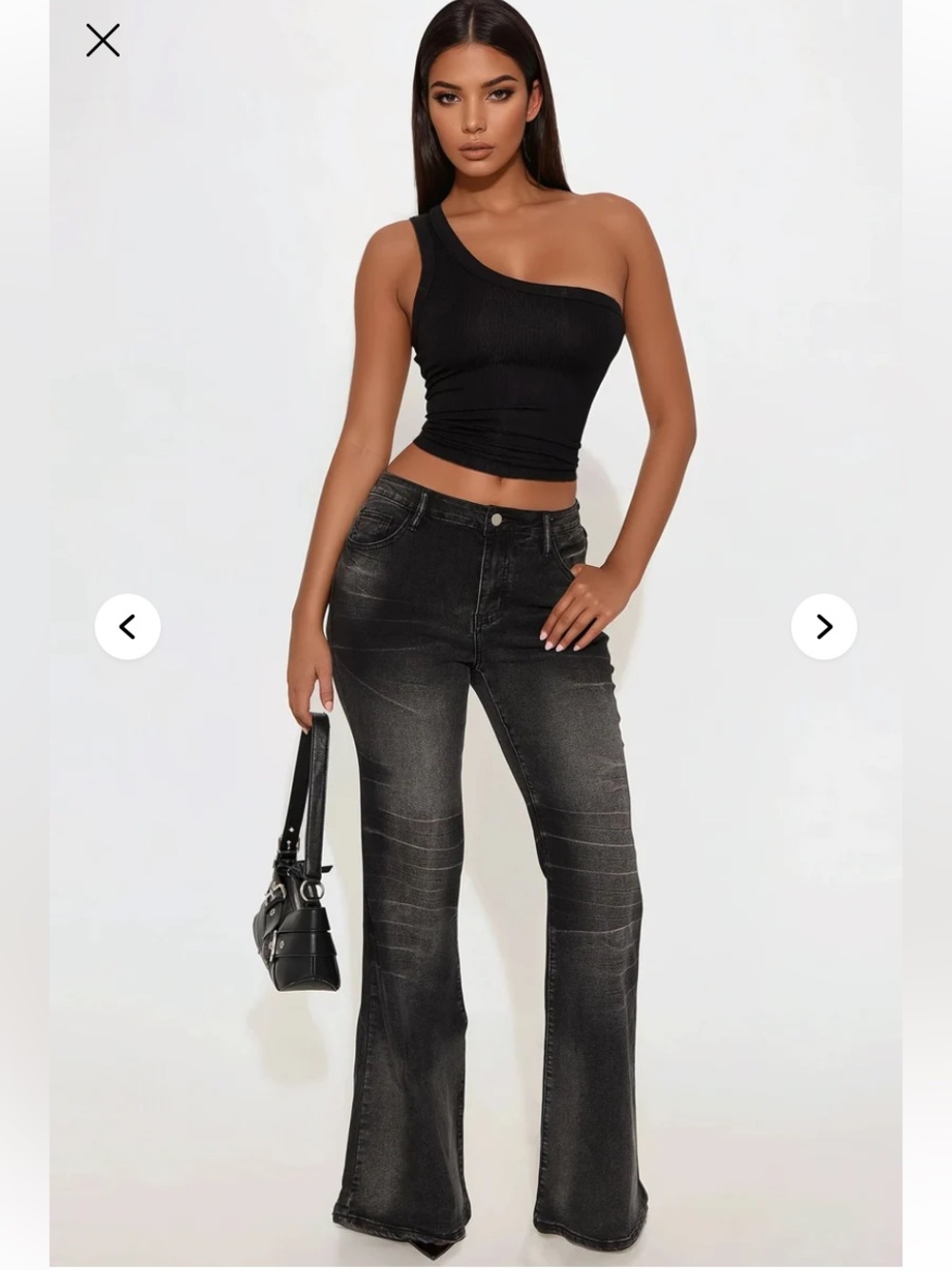 Fashion nova been the one black wash flare jeans 5